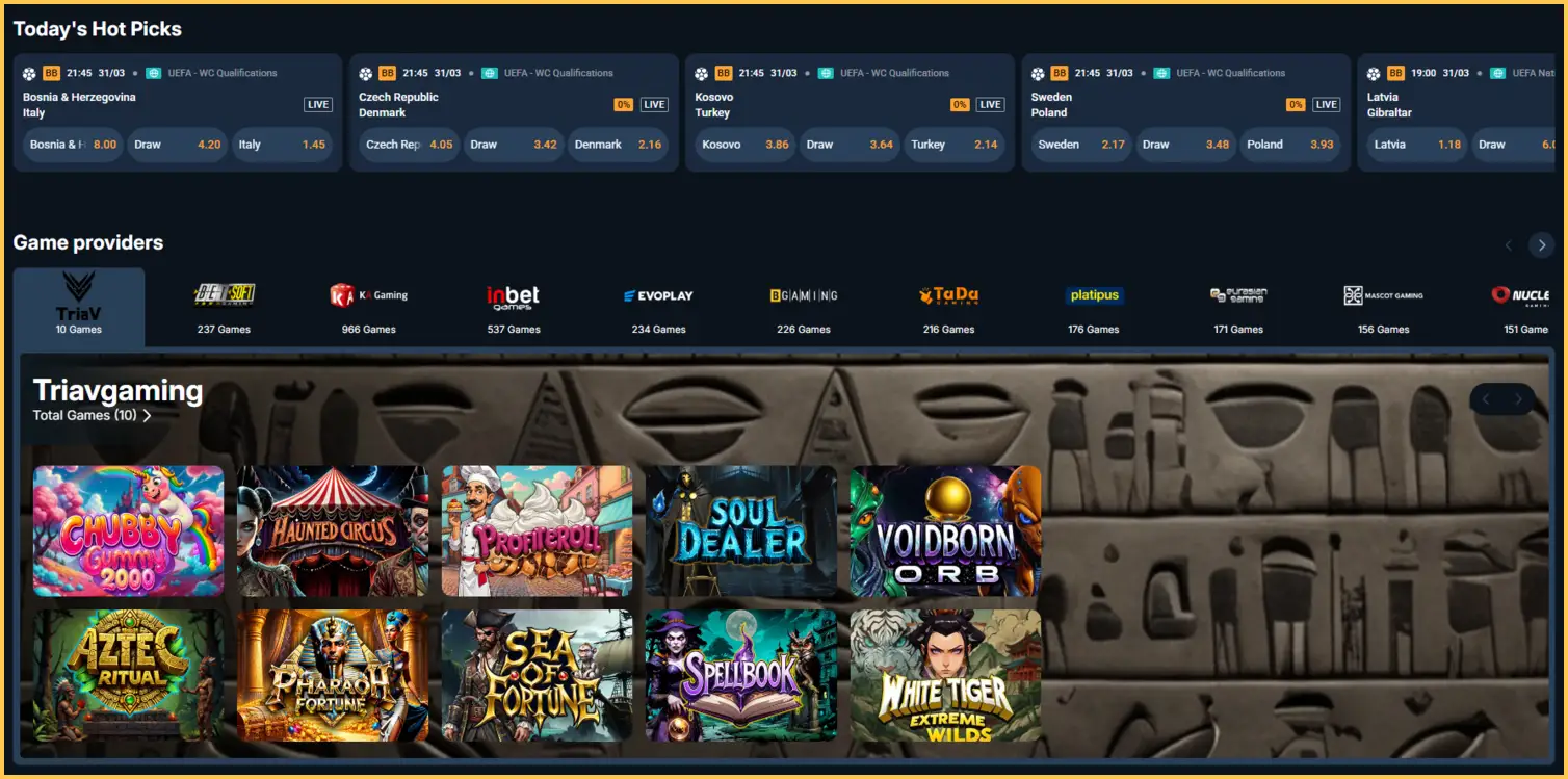 KaleoCasino UK Homepage